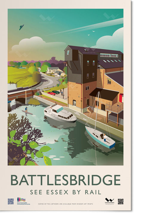 Double royal platform poster of Battlesbridge, Essex.