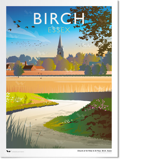 Church of St Peter & St Paul, Birch Art Print