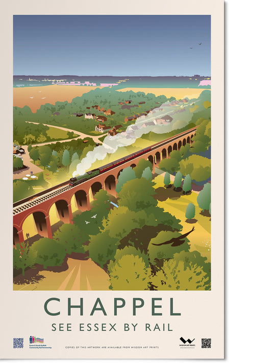 Double royal platform poster of Chappel Viaduct, Essex.