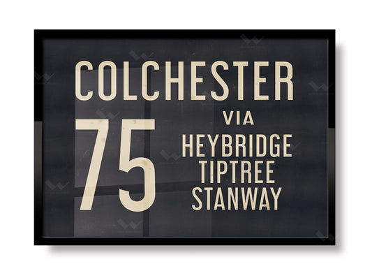 Colchester 75 Bus Blind