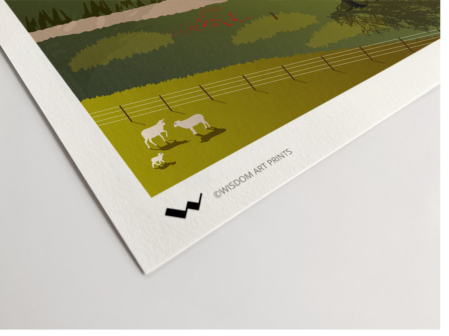 Close-up of our Framlingham art print on high-quality fine art paper.