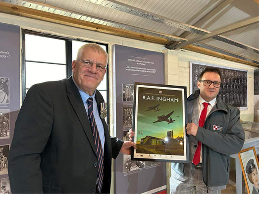 Our RAF Ingham illustration was presented to Polish dignitaries by PHF Volunteer Andy Dziegiel