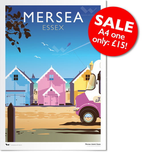 Mersea Beach Huts, Essex (A4 Sale)