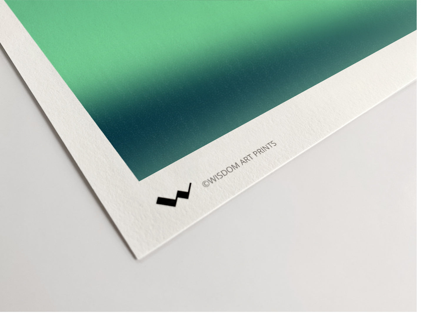 Close-up of high-quality photo rag art paper with eleven-colour Giclée printing.
