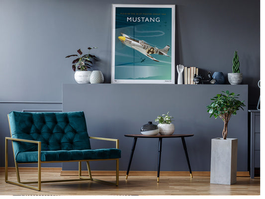 Iconic USAAF Mustang fighter WW2 Art Print