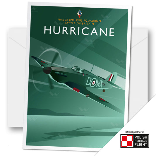 No. 302 Squadron Hawker Hurricane Greeting Card