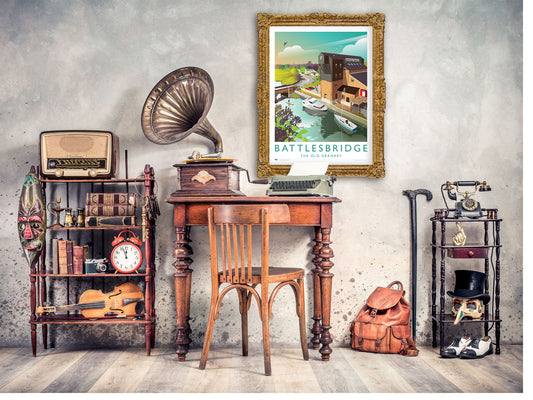 Battlesbridge Antique Centre Travel Poster