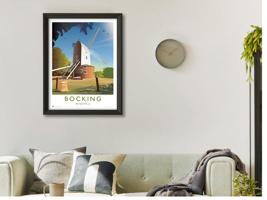 Bocking Windmill Travel Poster