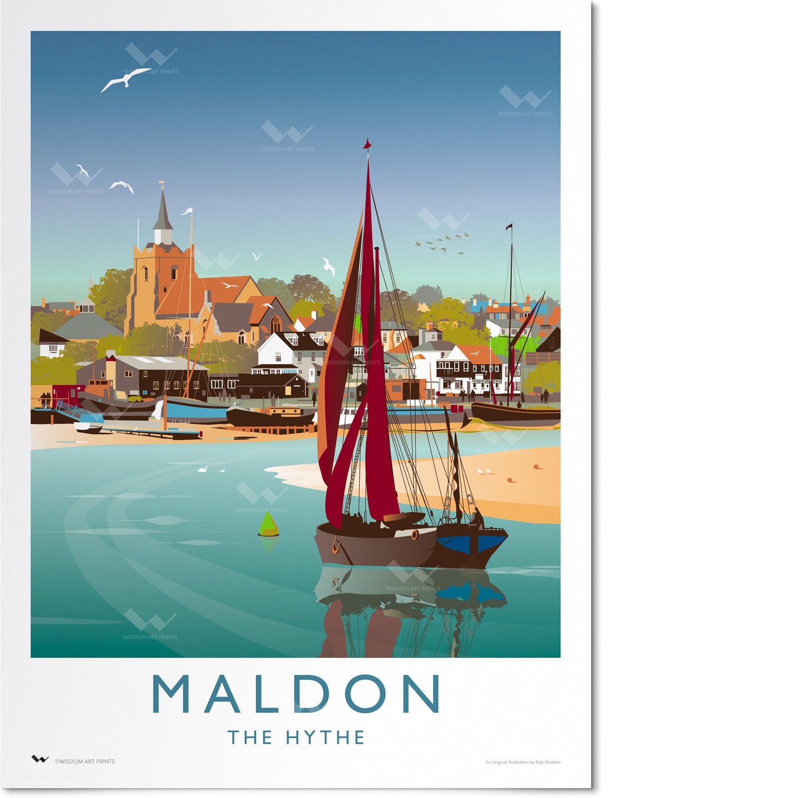 The Hythe, Maldon, Essex Travel Poster