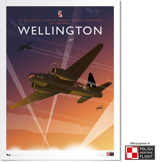 No. 300 Squadron RAF Wellington Bomber Art Print