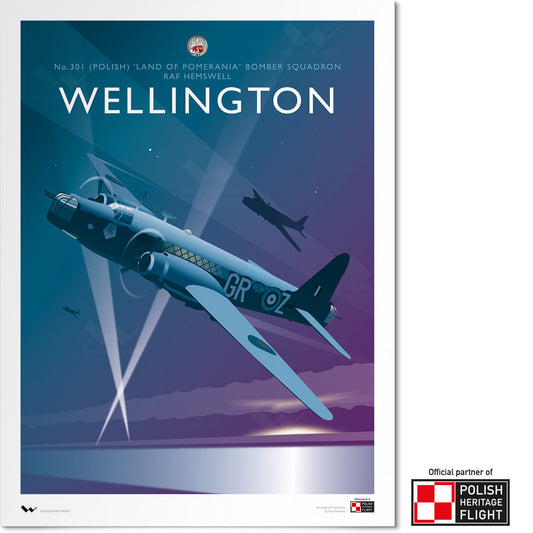 Illustration of a No. 301 Squadron Vickers Wellington bomber