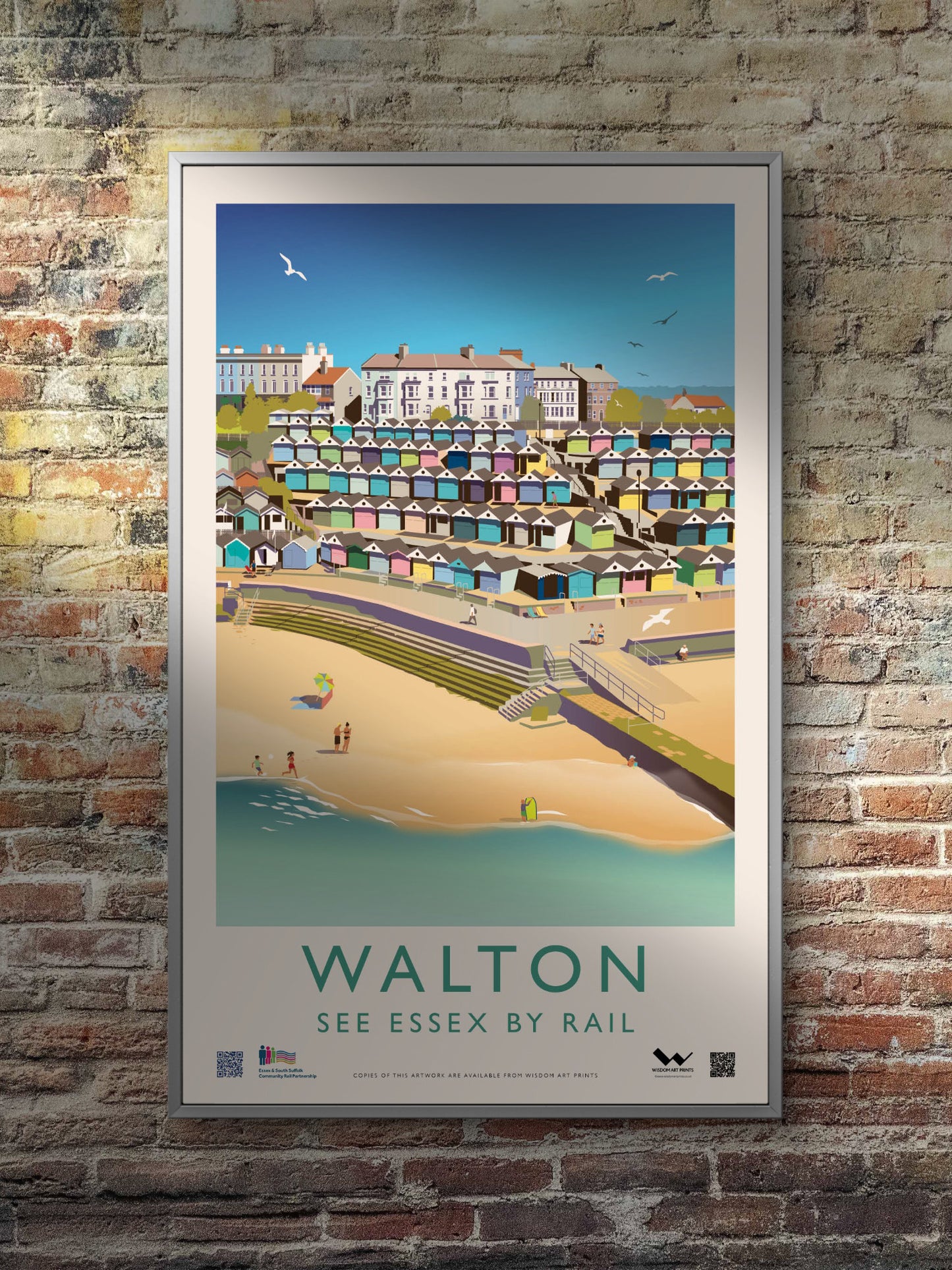 Authentic weatherproof platform poster of Walton-on-the-Naze, Essex.