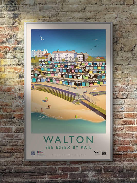 Authentic weatherproof platform poster of Walton-on-the-Naze, Essex.