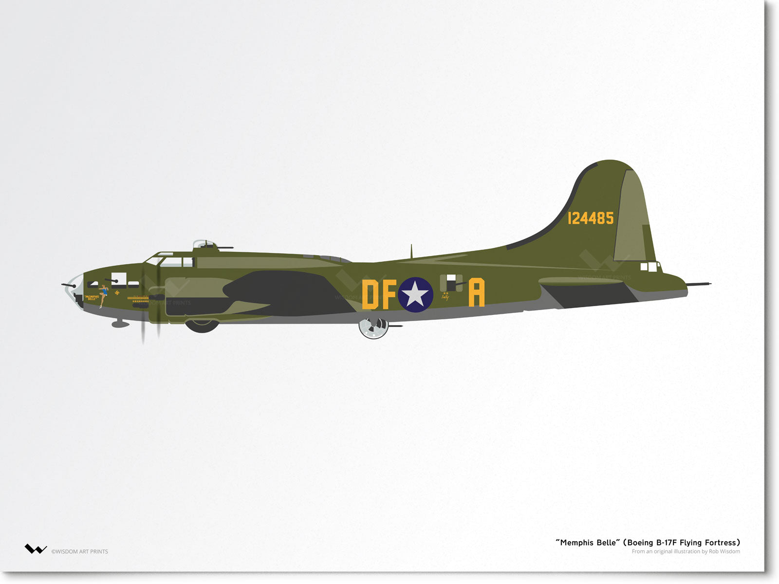 B-17F Flying Fortress 'Memphis Belle' Art Print – Wisdom Art