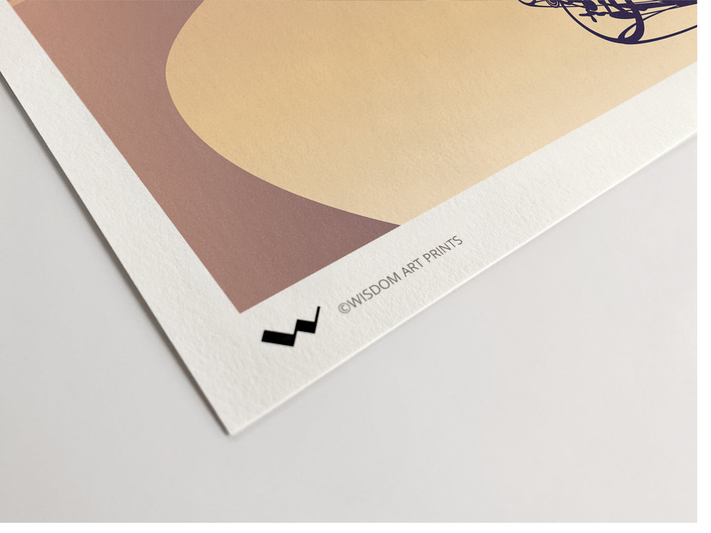 Cycling art printed on 100% cotton 308gsm textured Photorag art paper