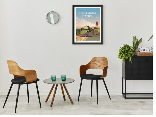 Tollesbury Railway Station Giclée Print