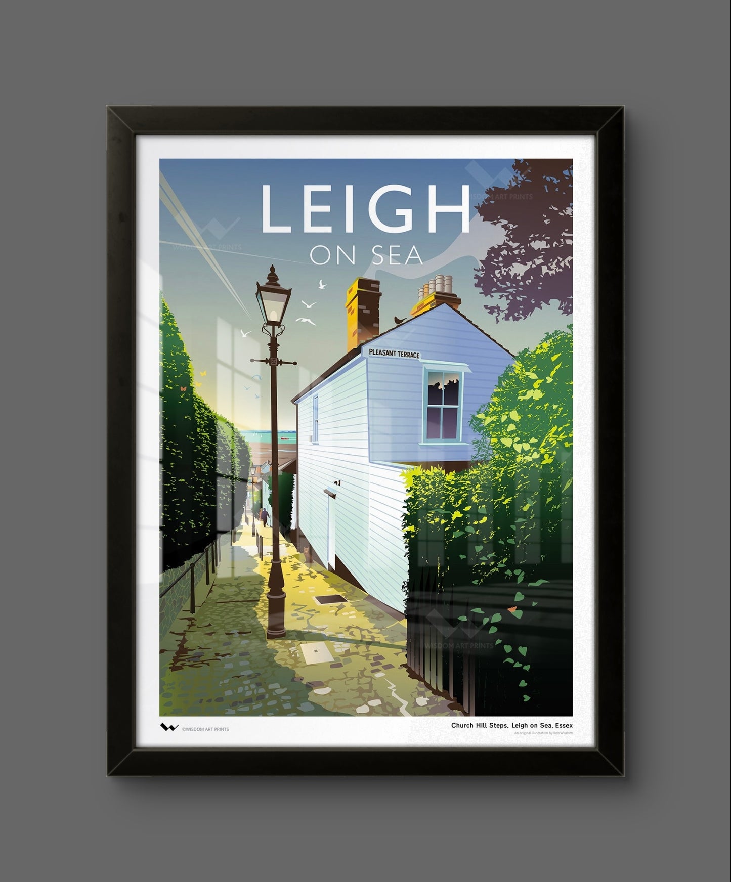 Framed art print of Leigh-on-Sea in the City of Southend-on-Sea, part of the historic county of Essex.
