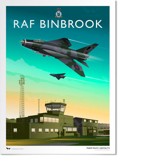 English Electric Lightning fighter jets over RAF Binbrook Art Print