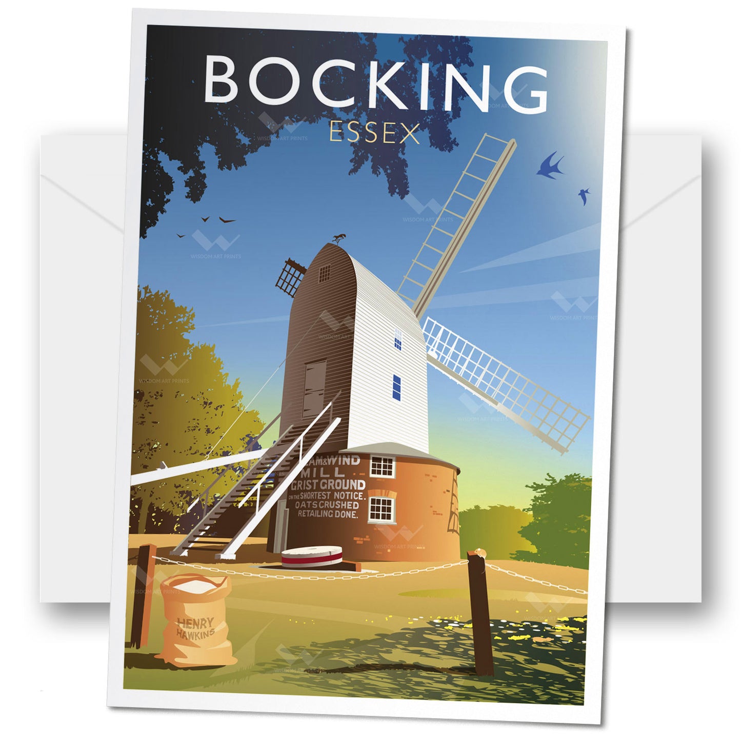 Bocking Windmill, Essex Greeting Card