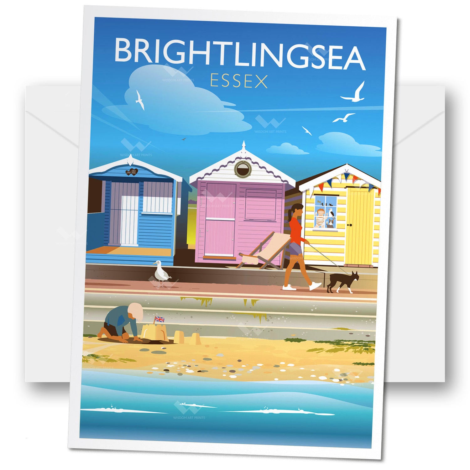 Beach Huts, Brightlingsea Greeting Card