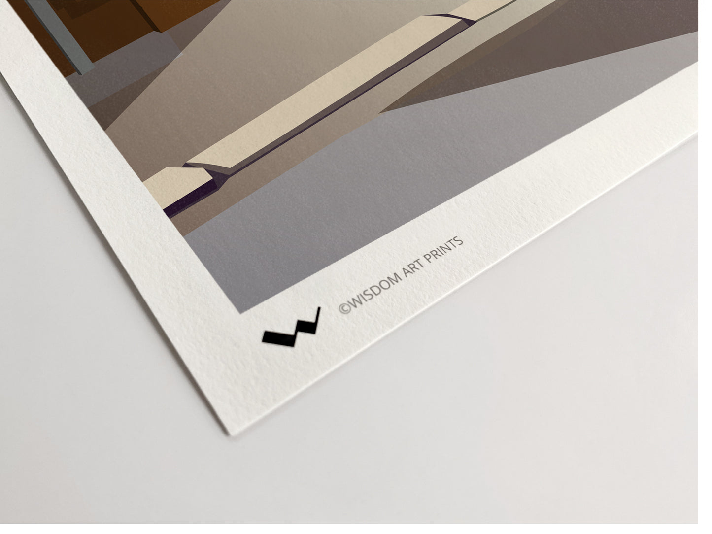 Close-up of our Buckhurst Hill, Essex art print, showing the high quality Giclée printing on fine art paper.