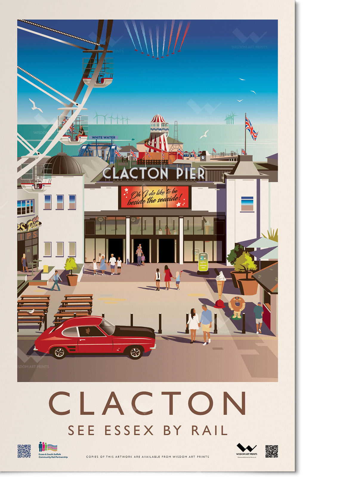 Double royal platform poster of Clacton-on-Sea, Essex.