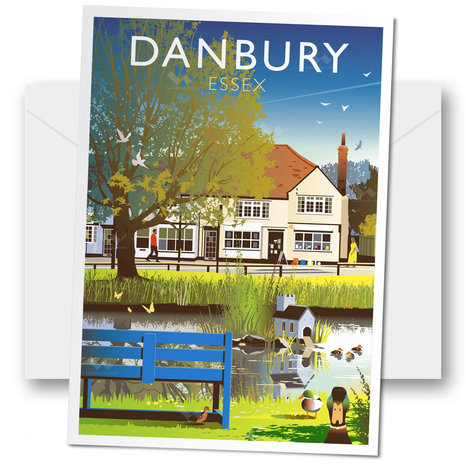 Danbury Duck Pond Greeting Card