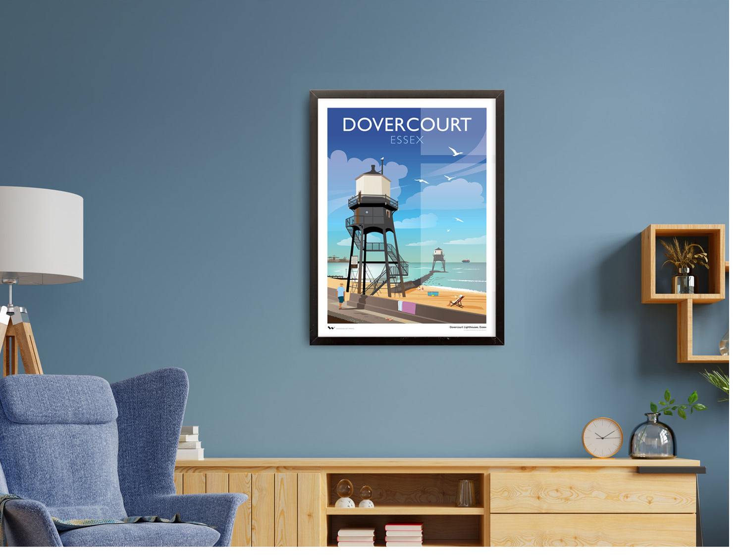 Dovercourt Lighthouses, Essex Giclée Print