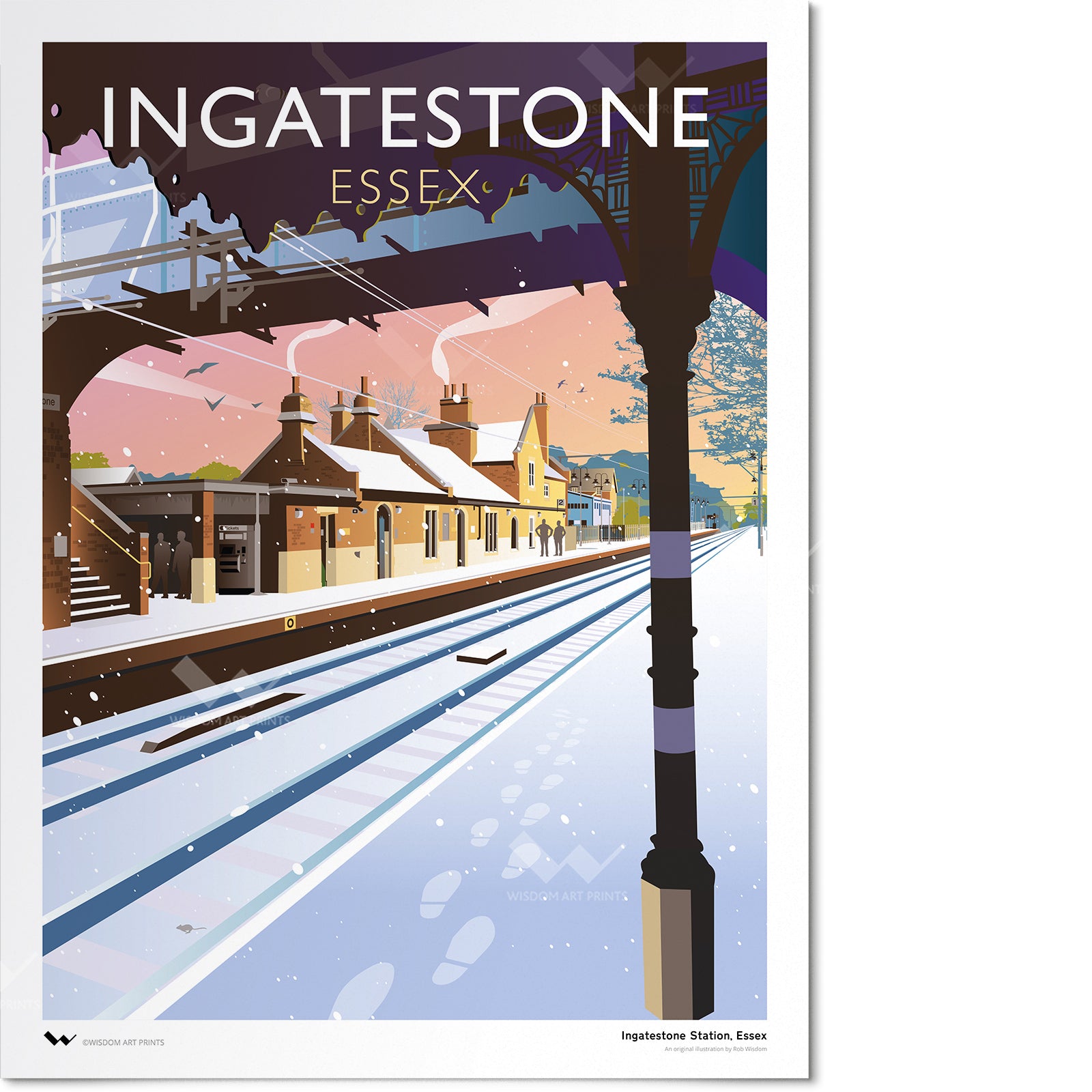 Ingatestone, Essex Christmas Art Print – Wisdom Art Prints