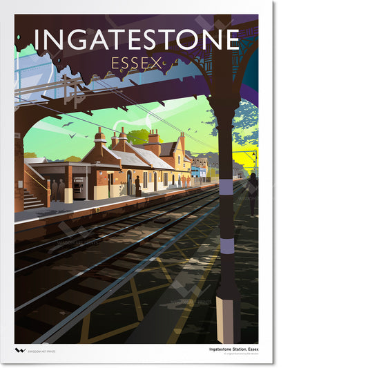 Ingatestone railway station art print