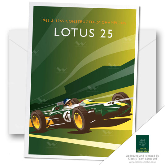 Lotus 25 Greeting Carad