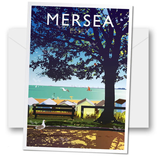 Mersea Esplanade, Essex Greeting Card
