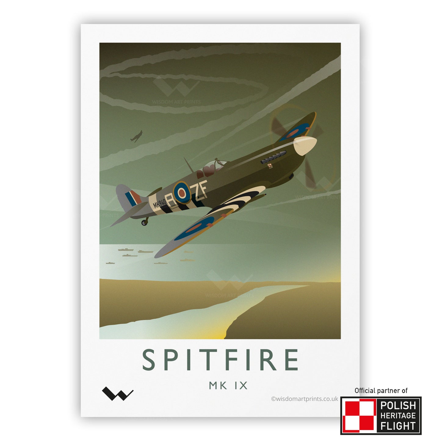 D-Day Spitfire Postcard