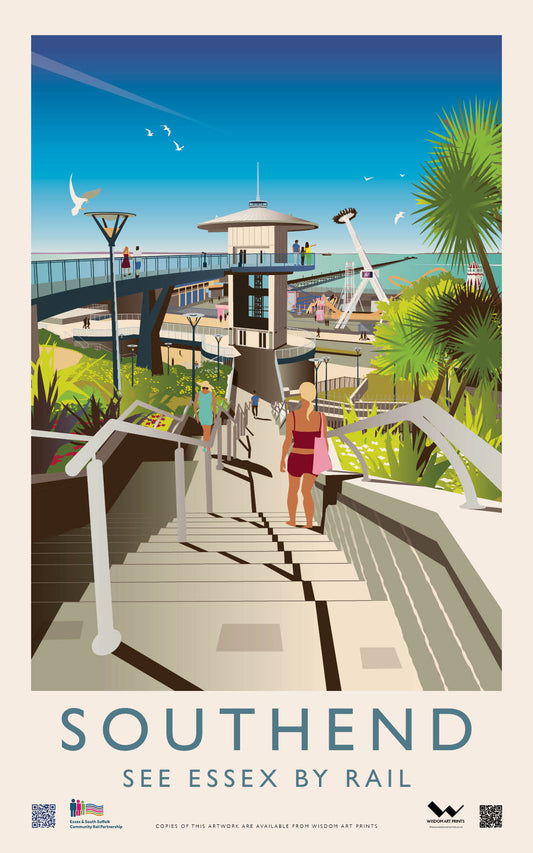 Double royal platform poster of Southend-on-Sea, Essex.