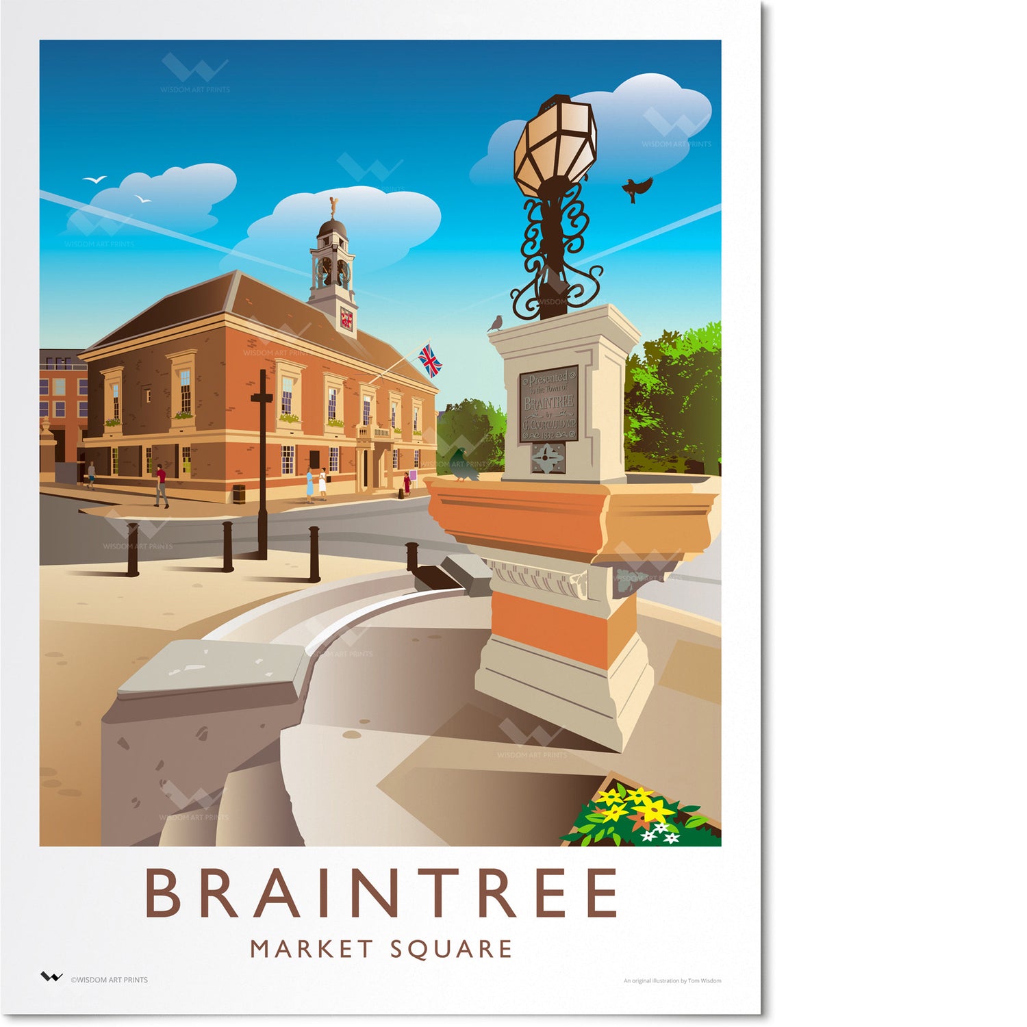 Town Hall, Braintree Travel Poster