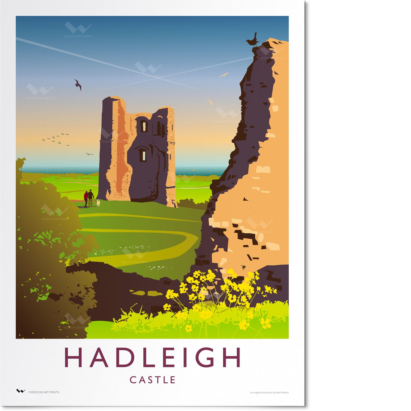 Hadleigh Castle Travel Poster