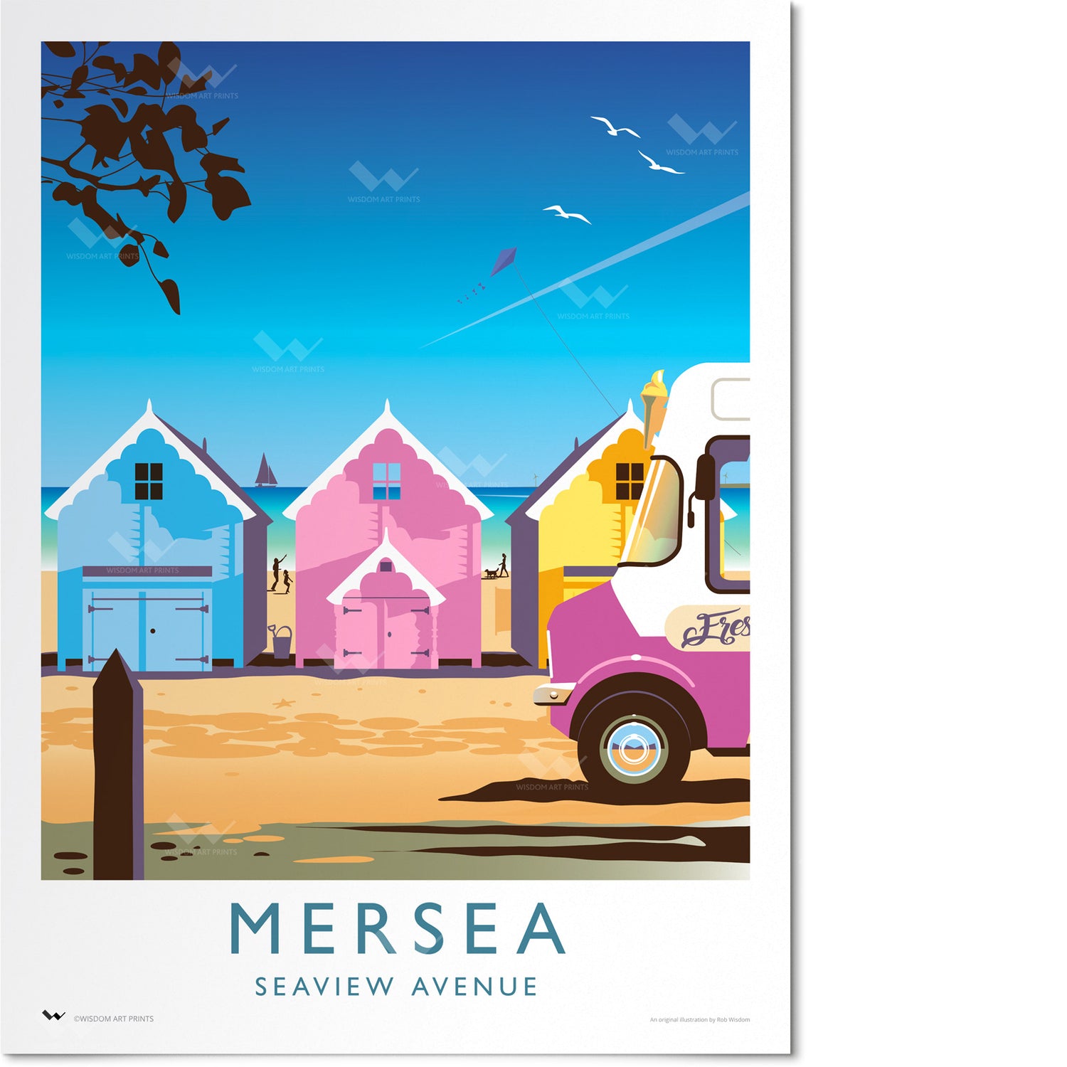 Seaview Avenue, Mersea, Essex Travel Poster