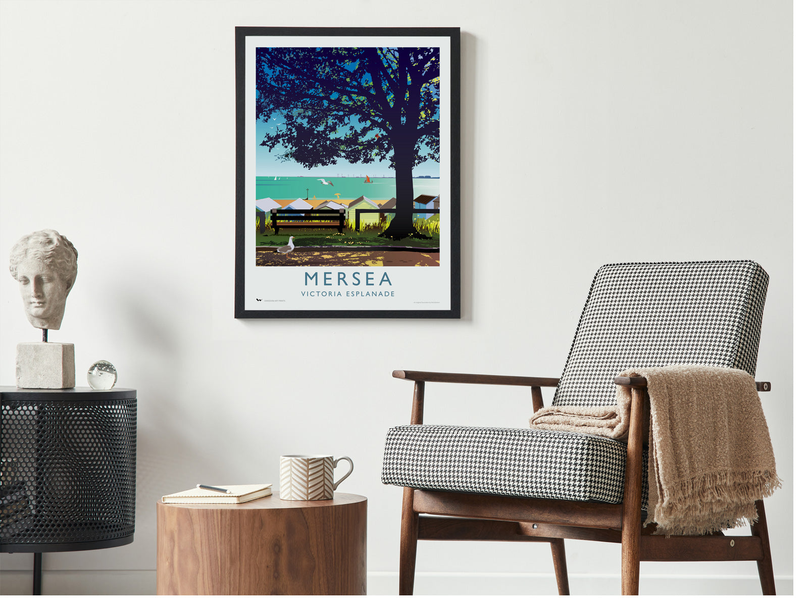 Victoria Esplanade, Mersea, Essex Travel Poster – Wisdom Art Prints