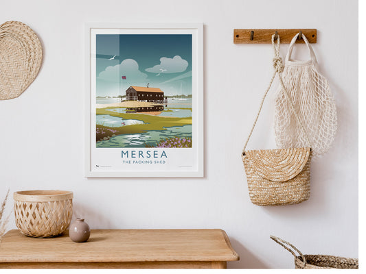 The Packing Shed, Mersea, Essex Travel Poster