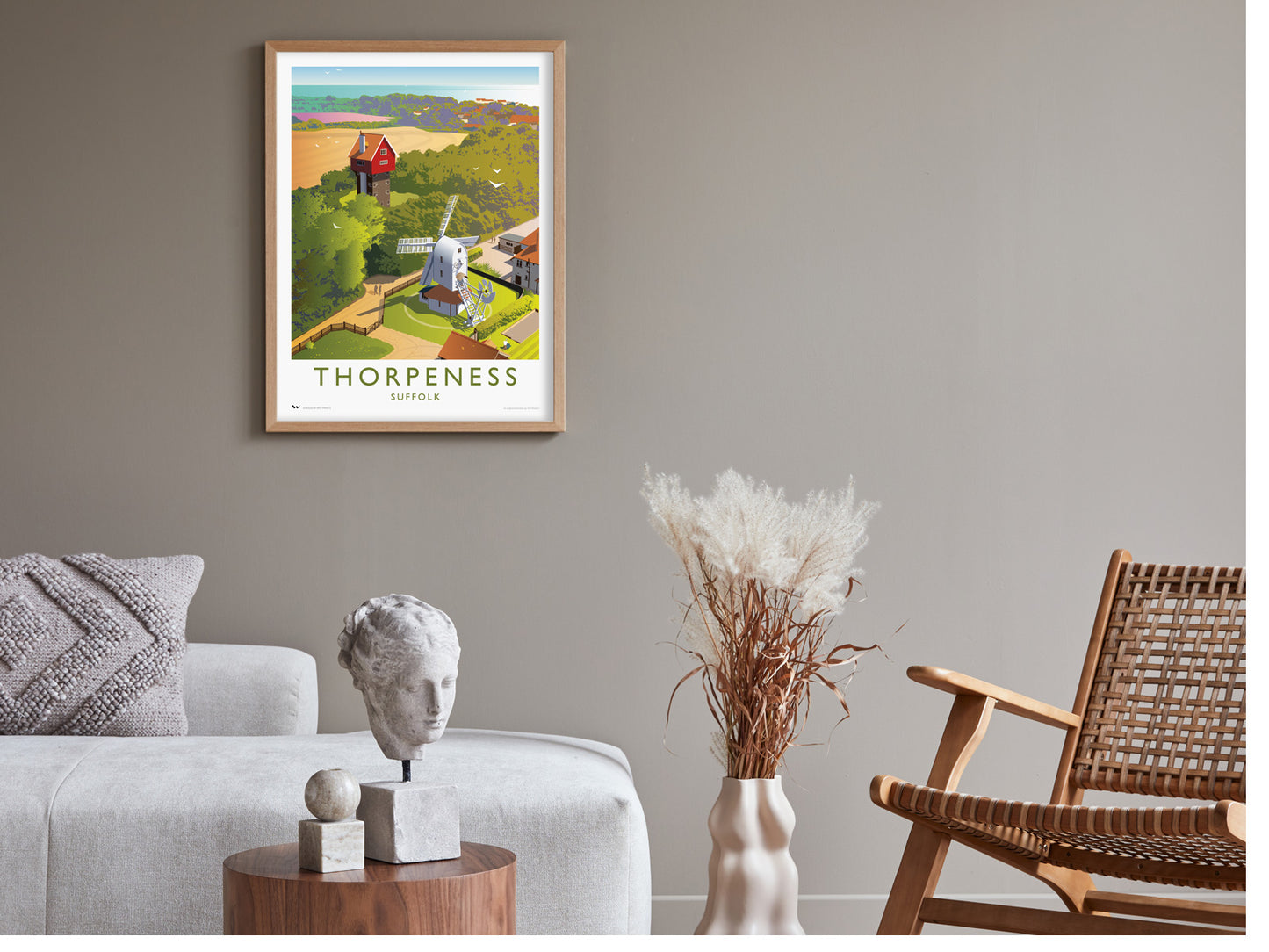 House in the Clouds and Thorpeness Windmill Travel Poster