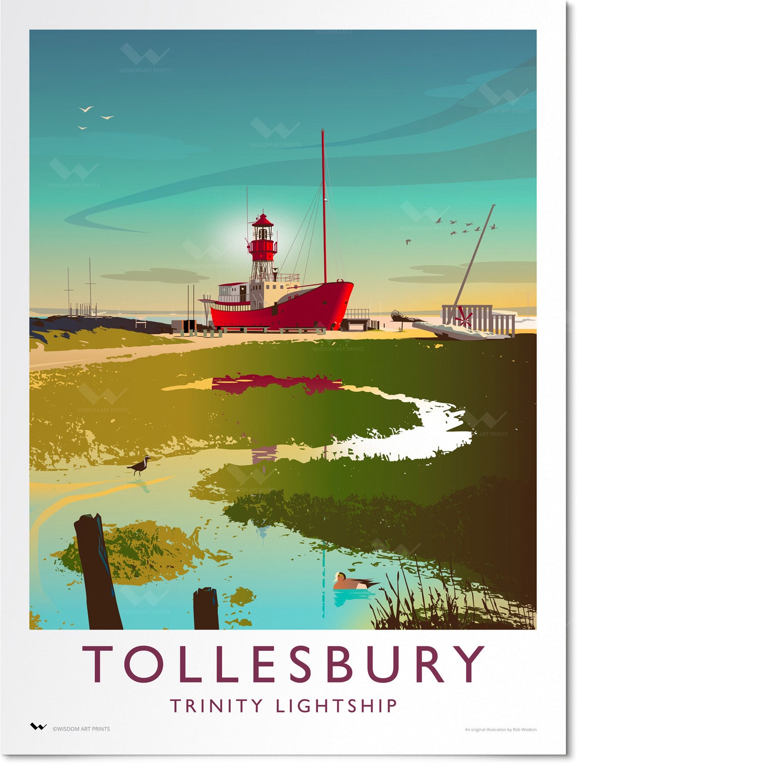 Tollesbury Lightship, Essex Travel Poster