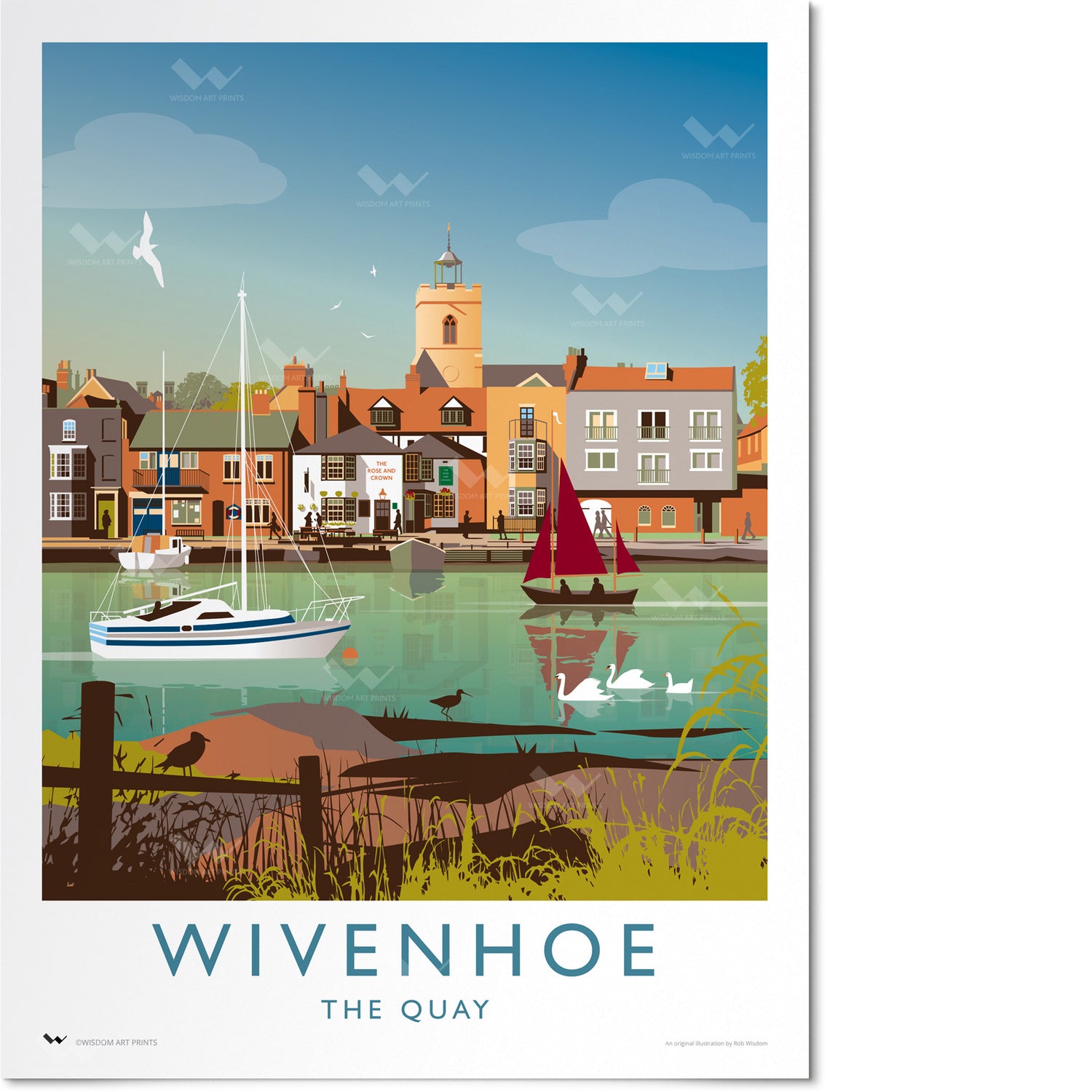 Wivenhoe, Essex Travel Poster