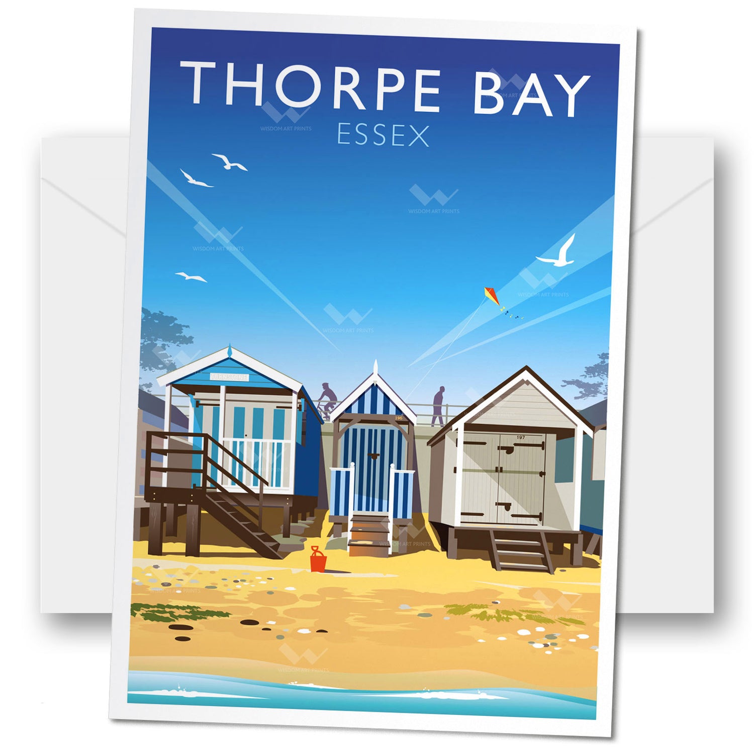 Beach Huts at Thorpe Bay, Essex Greeting Card