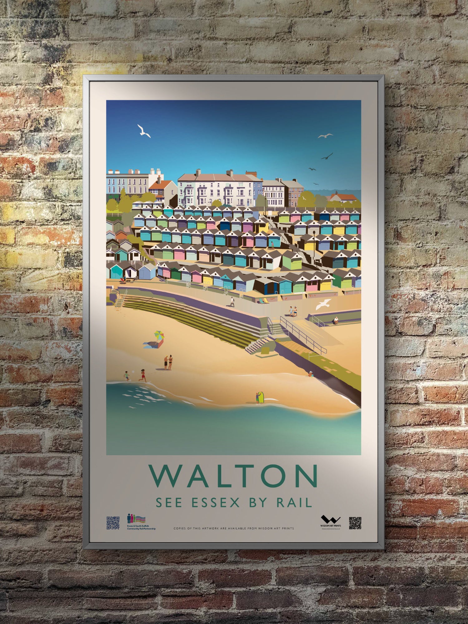 Authentic weatherproof platform poster of Walton-on-the-Naze, Essex.
