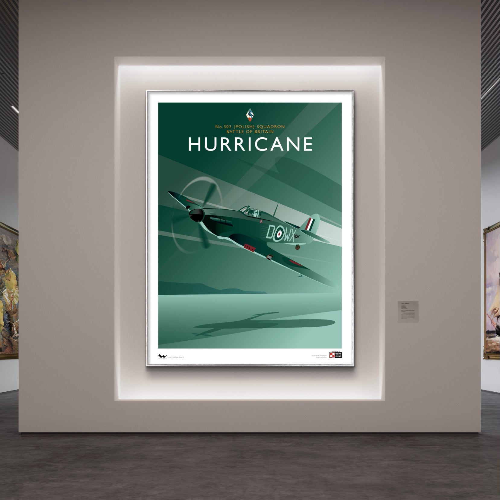 Hawker Hurricane (No. 302 Squadron) Art Print – Wisdom Art Prints