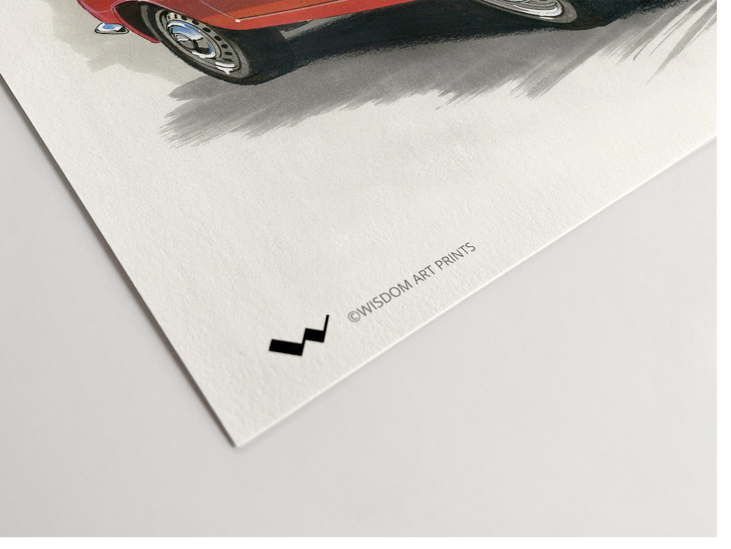 Automotive art printed on 100% cotton 308gsm textured Photorag art paper