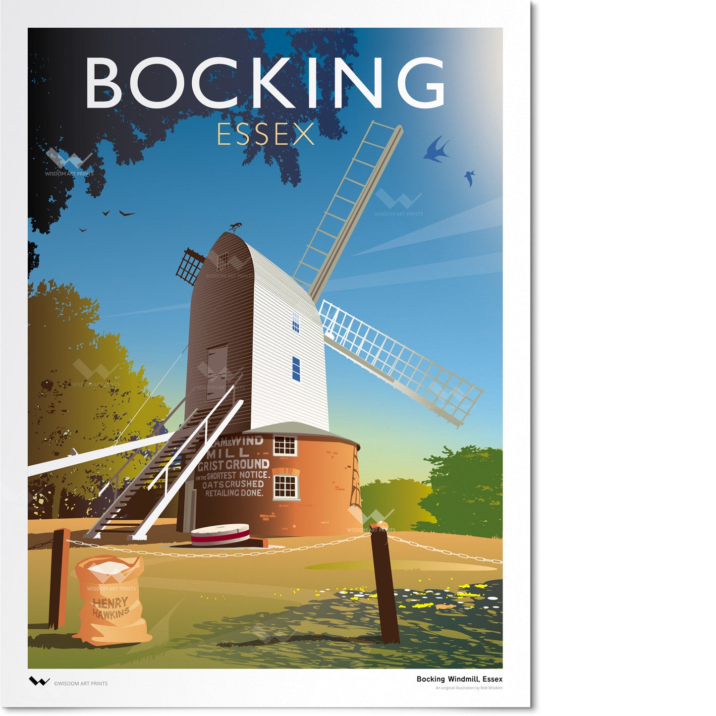 Borcking Bocking Windmill, Essex Art Print – Wisdom Art Prints