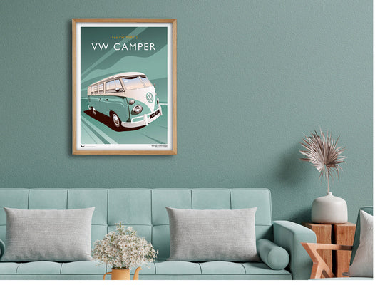Classic Volkswagen Camper Art Print