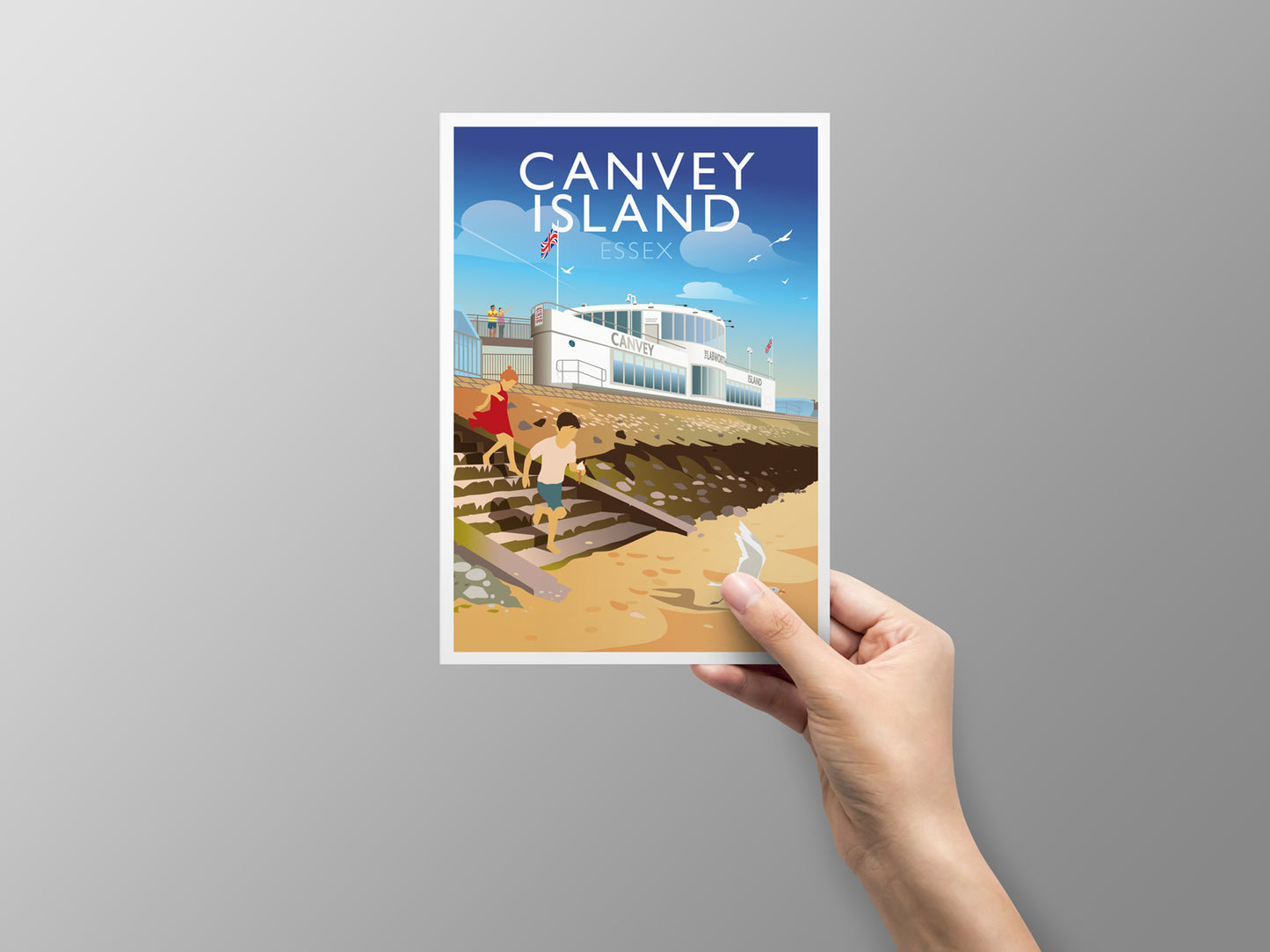 Canvey Island Beach Greeting Card