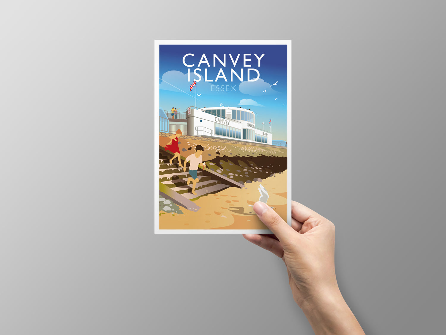 Canvey Island Beach Greeting Card
